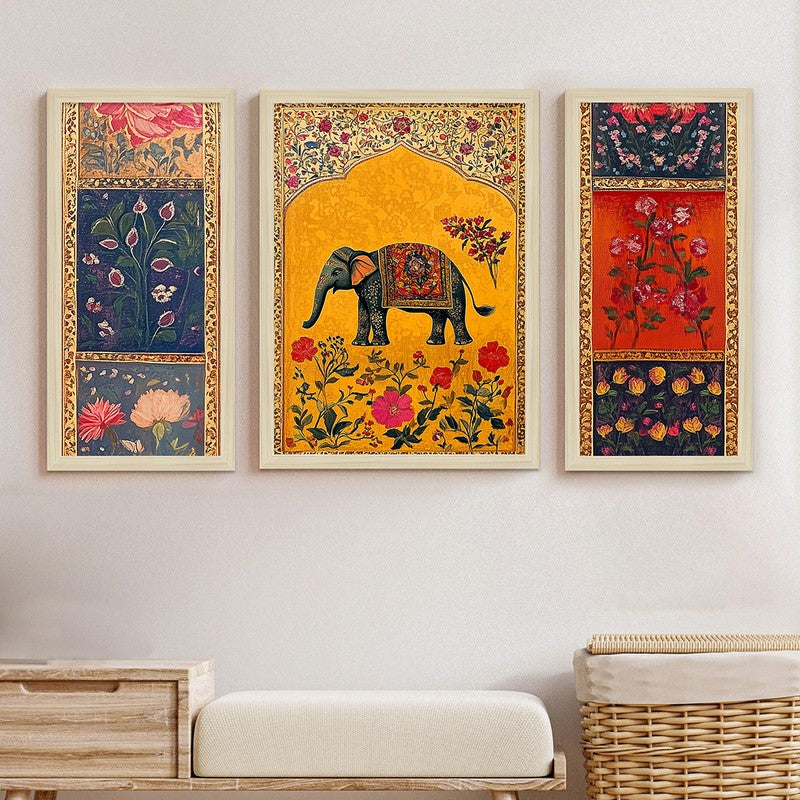 Colors of Culture Synthetic Fibre Wall Art - Set of Three media 5