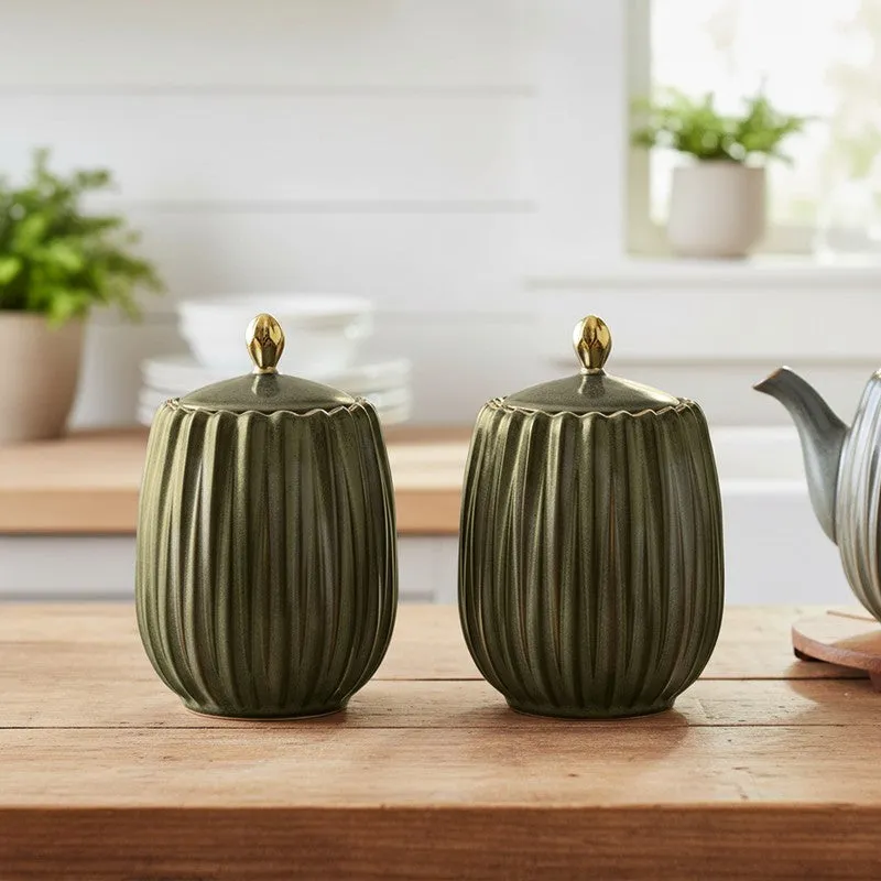 Vajra Dark Green Storage Container (1200 mL Each) - Set Of Two media 1