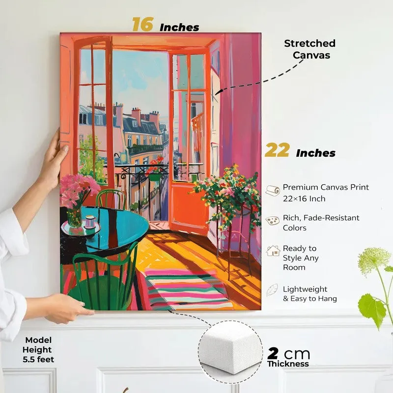Parisian Balcony Canvas Wall Art - Set of Two media 4