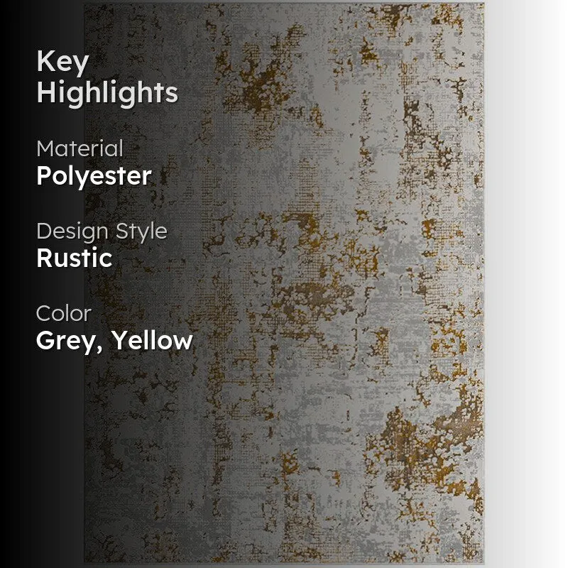 Sariya Abstract Carpet - Grey & Yellow media 2