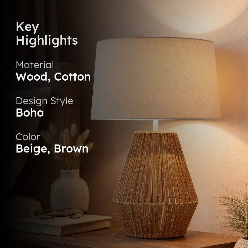 MinimalNest Metal Table Lamp - Beige media 2