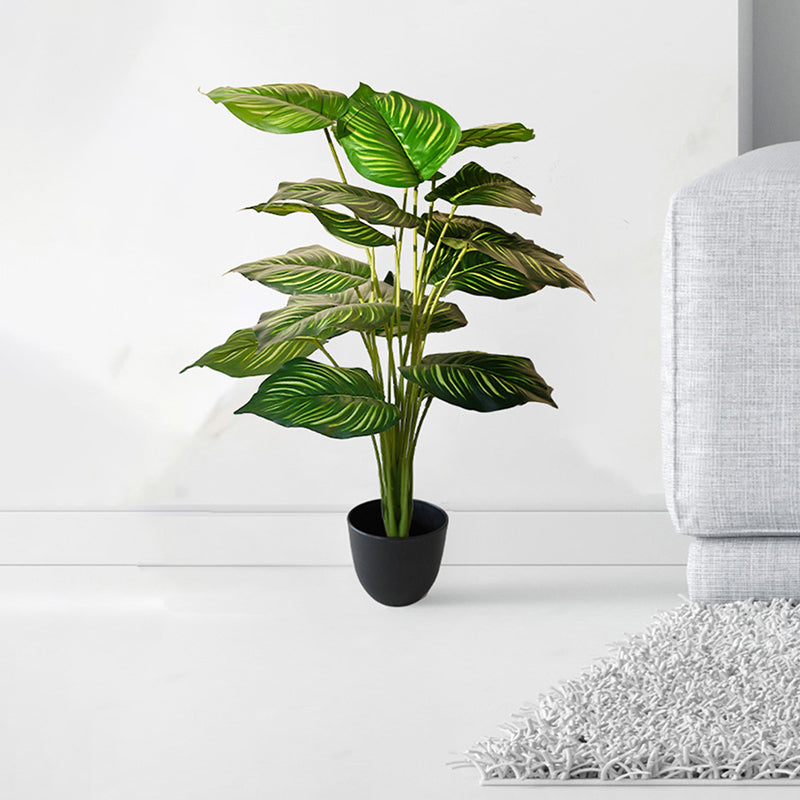 Faux Everlasting Alocasia Plant With Black Plastic Pot - 74 cm (2.4 ft) media 6