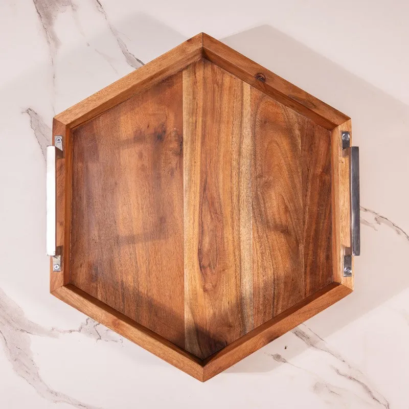 ChefServe Wood Serving Tray - Brown media 7
