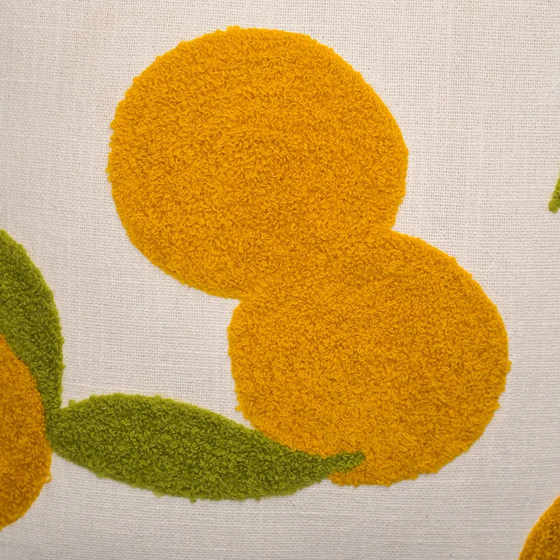 Tangerine Twirl Embroidered Cushion Cover media 3