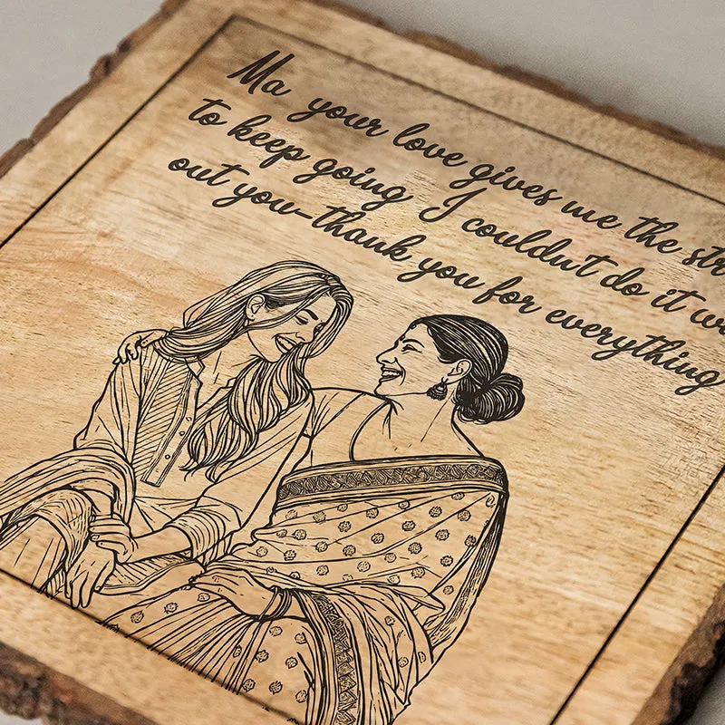 Your Love Gives Me Strength Wood Showpiece - Square media 4