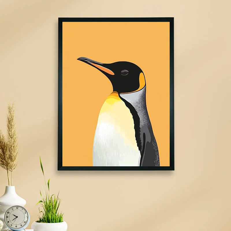 Solitary Penguin Wall Art With Resin Frame media 3