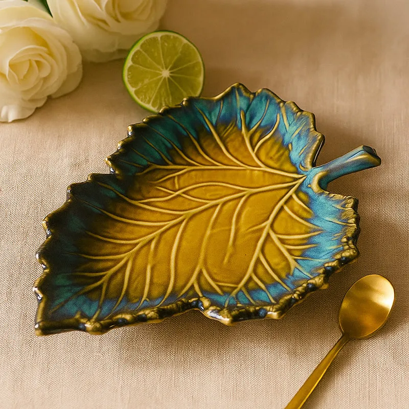 Cerelia Ceramic Platter - Yellow & Blue media 1