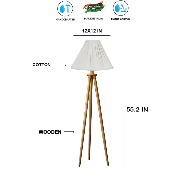 Pleatra I Tripod Floor Lamp - Beige media 6