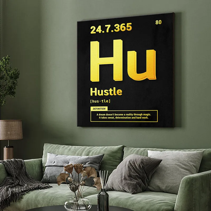 Hustle Typography Wall Painting media 4