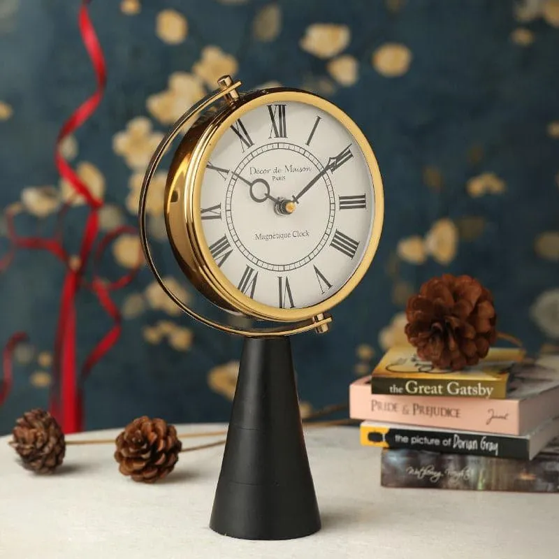 Tower Trove Aluminium Table Clock - Black media 1