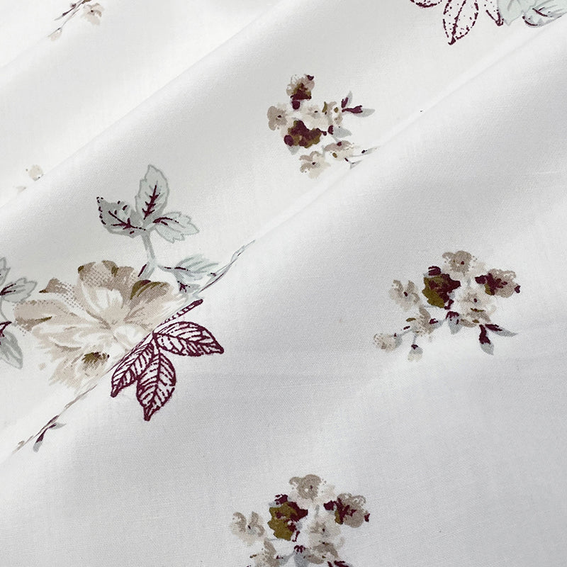 Swayam Florenca Floral Cotton Bedsheet (Brown) - 250 TC media 7
