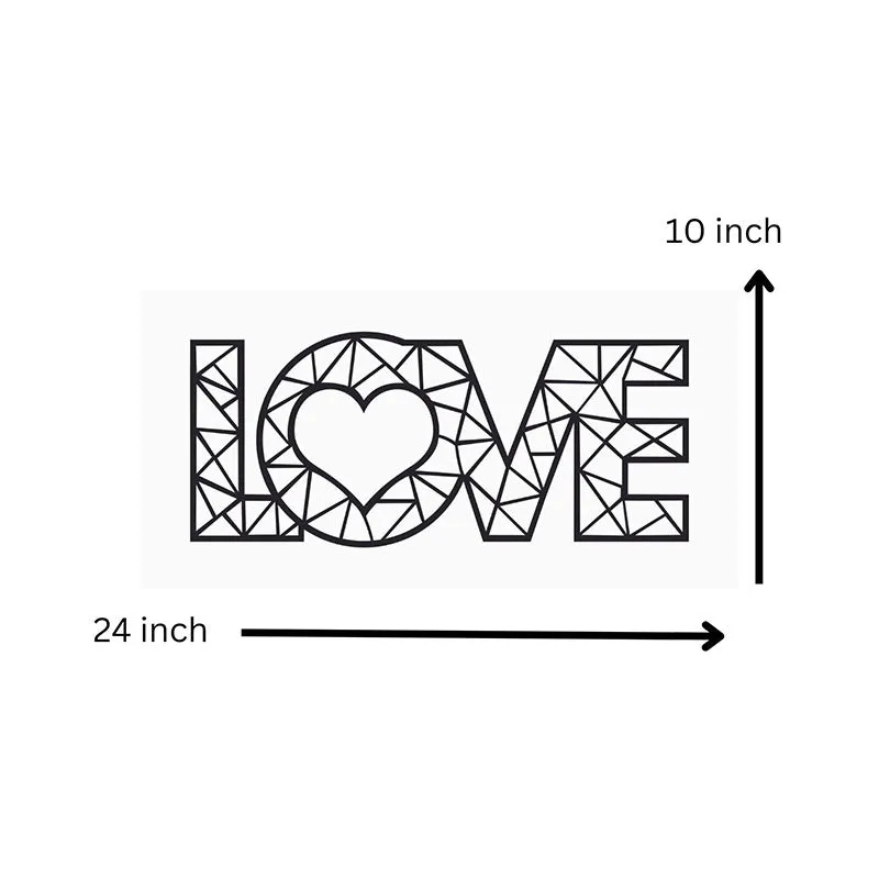 Love Fill Black Iron Wall Accent media 5