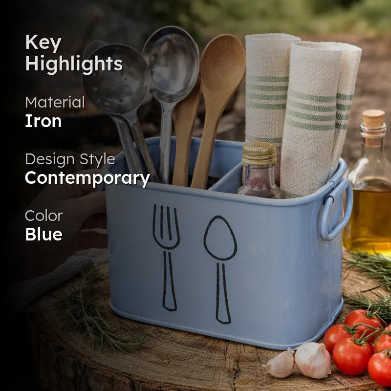 KitchenPro Rust-Free Cutlery Stand - Blue media 2