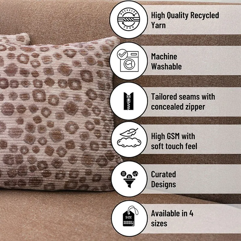 PixelMosaic Cushion Cover (Brown) - Set Of Two media 6