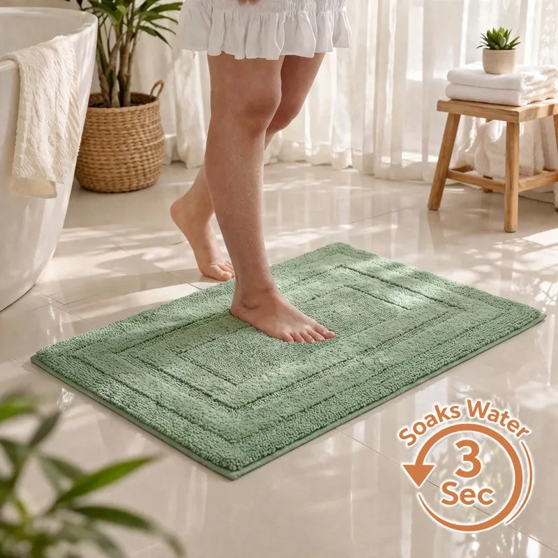 Aqualoom Anti skid Bath Mat  - Green media 1