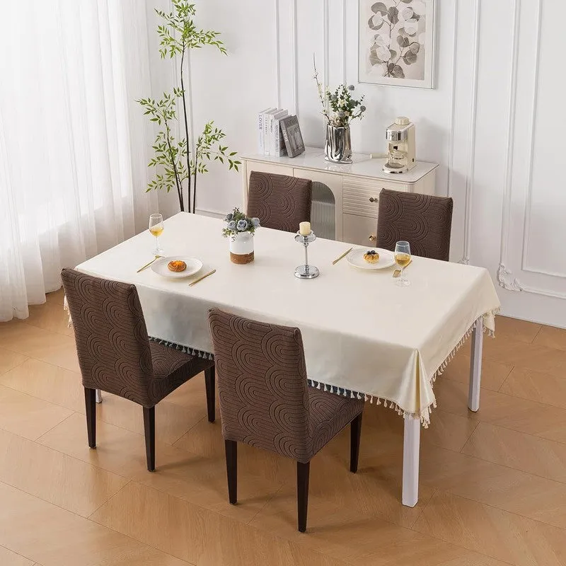 TrendyTrove Fit Chair Cover (Brown) - Set Of Four media 1