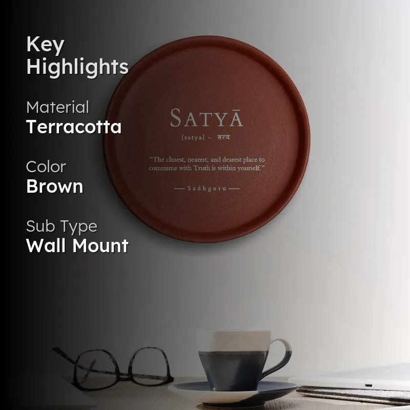Satya- The Truth Terracotta Wall Plate media 2