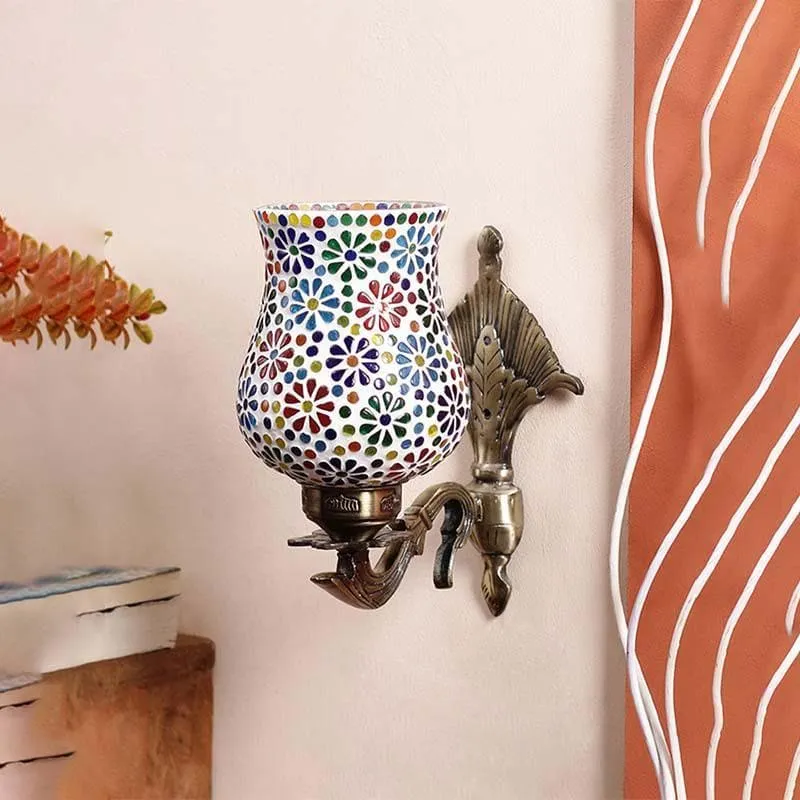 Petalled Up Glass & Metal Wall Lamp media 3