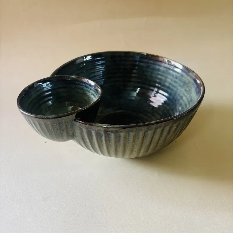 Olive Single Dip Ceramic Serving Bowl media 3