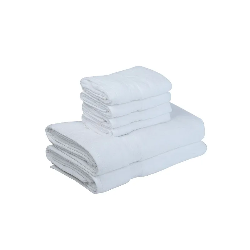 Misora Hand & Face Towel Combo (White) - Six Piece Set media 3