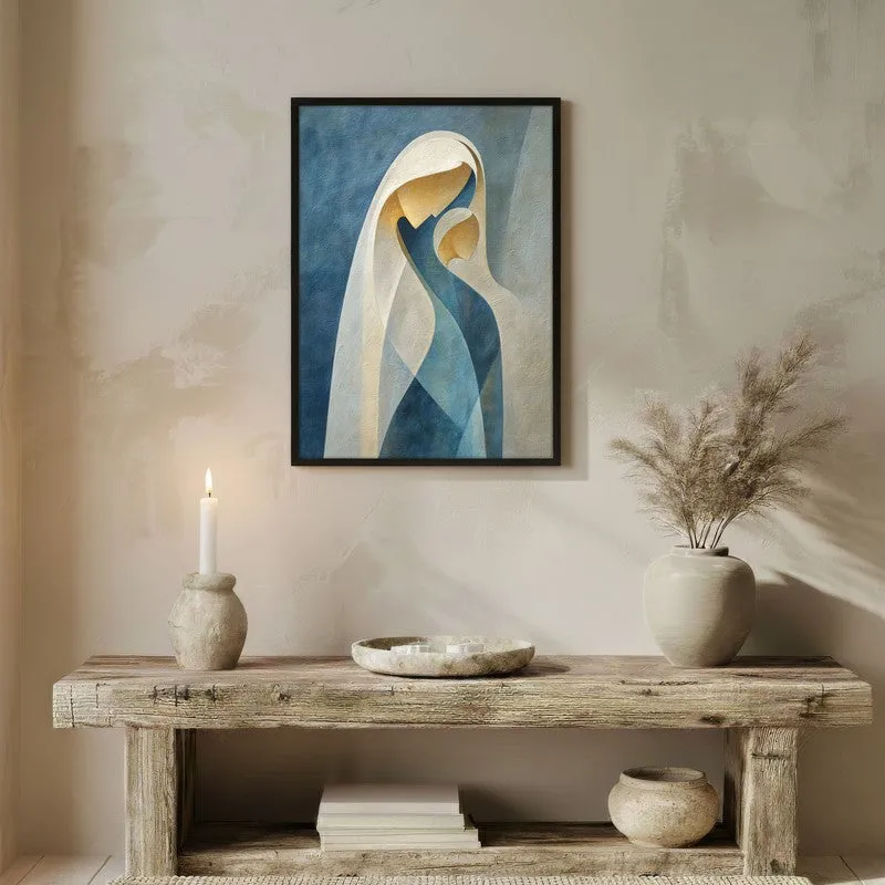 Madonna Of Gentle Grace Archival Paper Wall Painting With Black Frame media 3