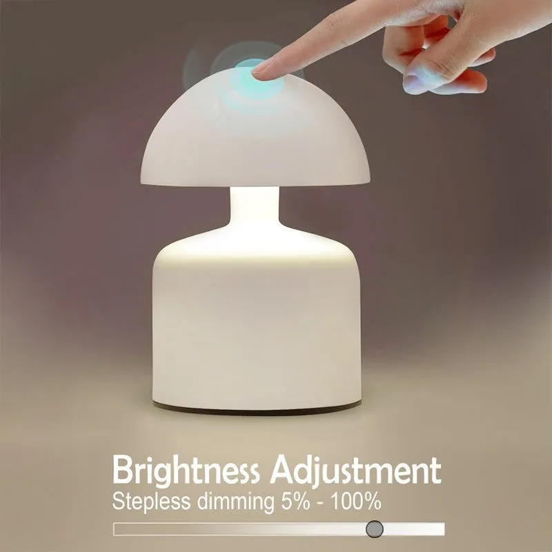 NovaLite Mushroom Metal Table Lamp - White media 6