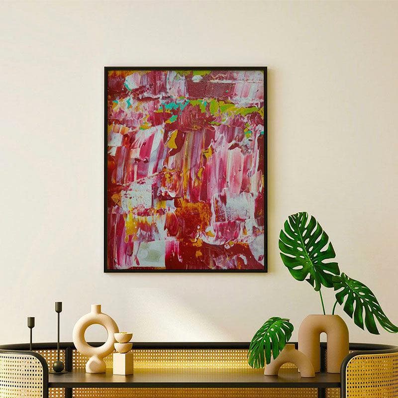 Dessert Abstract Canvas Wall Painting - Black Frame