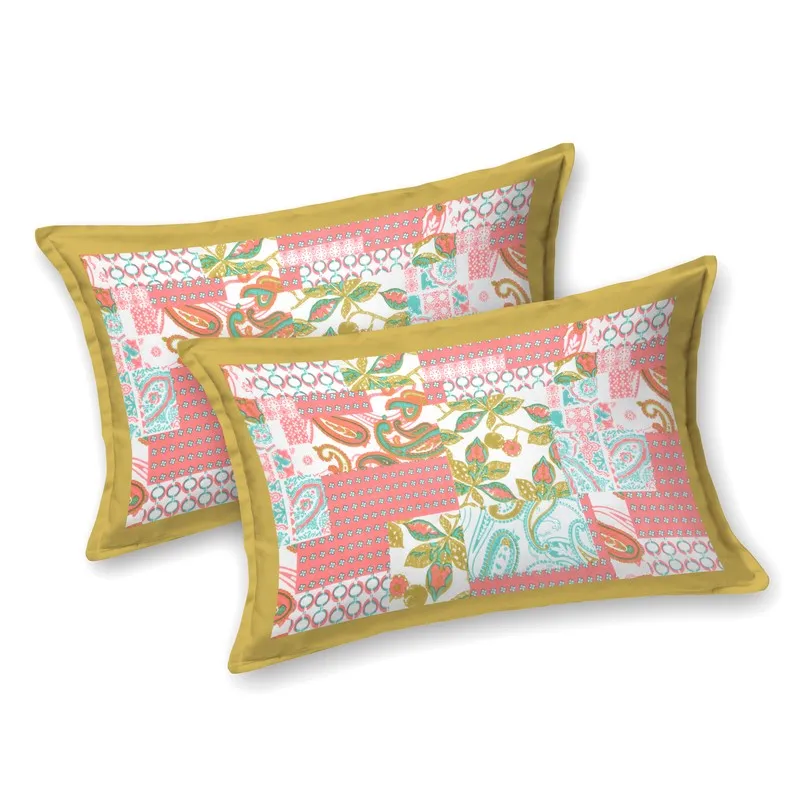 Ethnic Nest Cotton Bedsheet (Pink,Blue) - 120 TC media 4