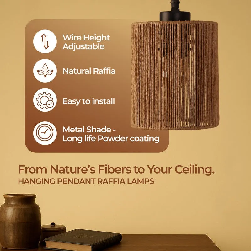 Velrion Raffia Pendant Ceiling Lamp media 6