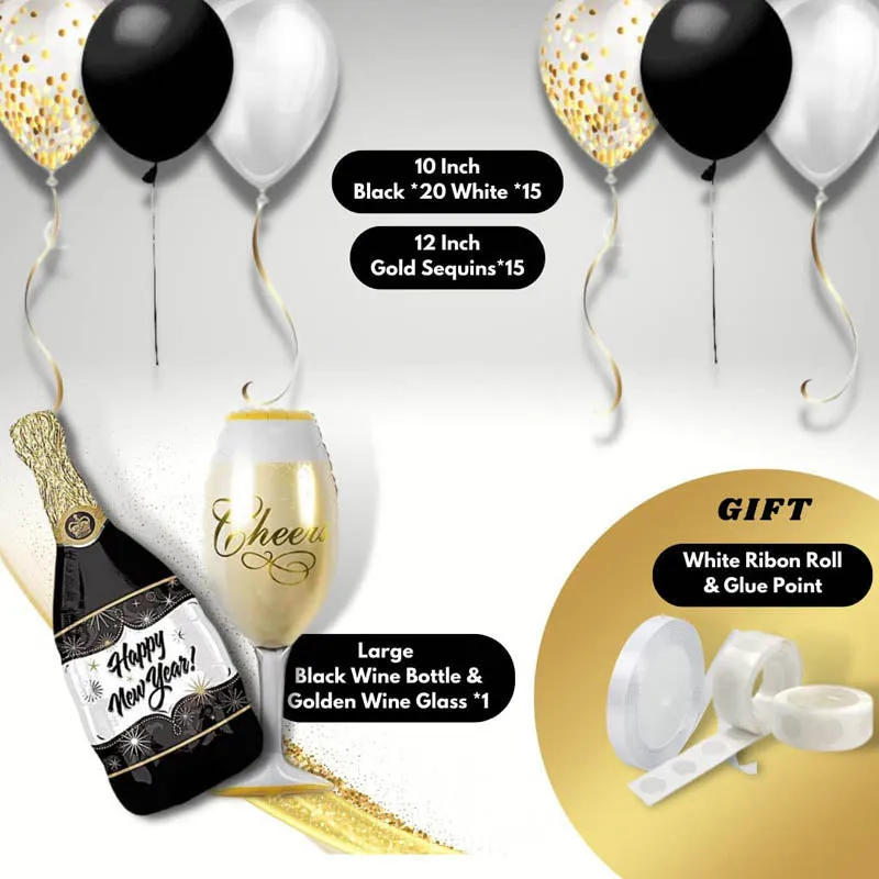 Pop & Party New Year Decorative Items Pack - 65 Piece Set media 3