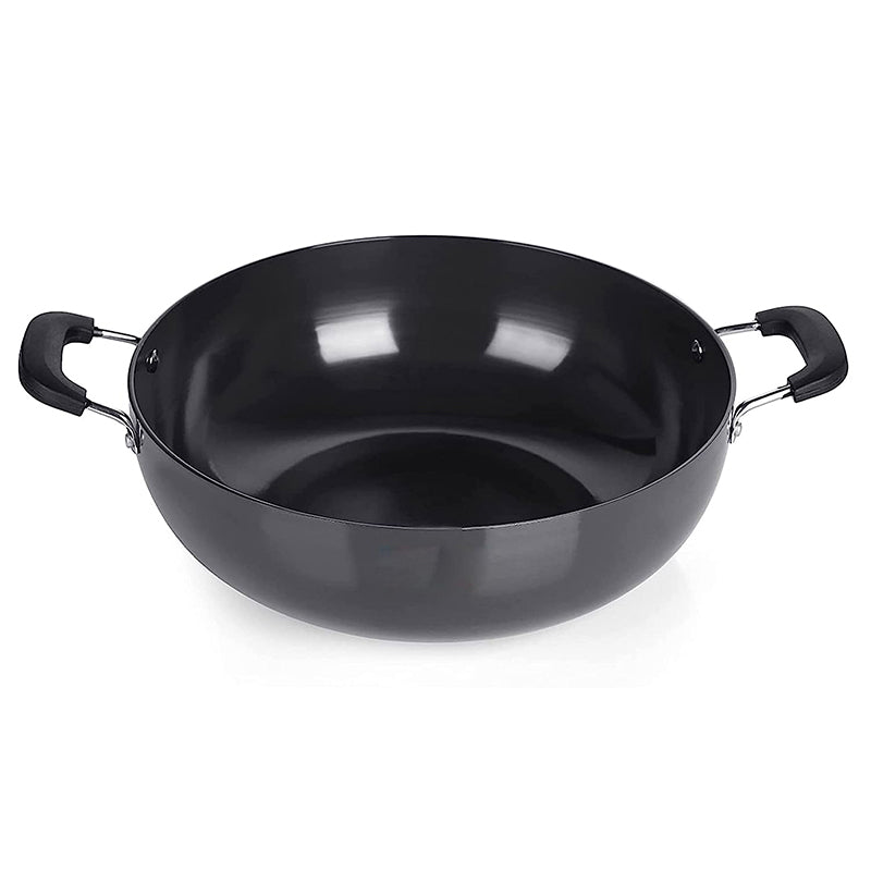 Nirlon Hard Anodized Kadhai - 3000 mL/9 Inches media 8