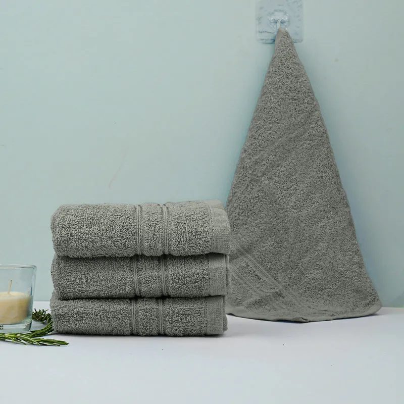 Micro Cotton LuxeDry Soothe Face Towel (Dark Grey) - Set Of Four media 3