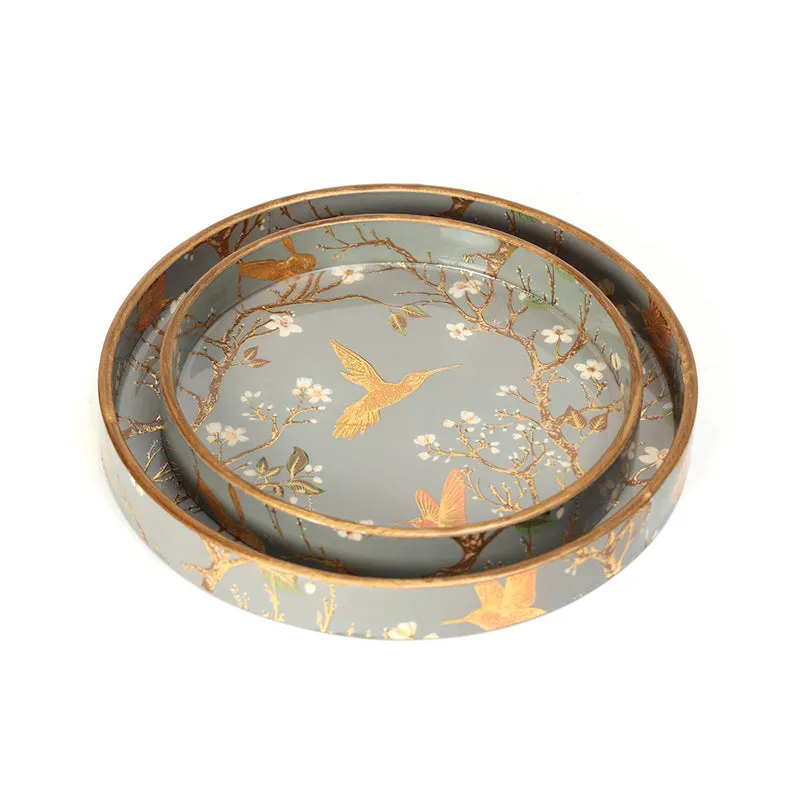 Sterling Flight Enamel Coated Serving Tray (Round) - Set Of Two media 5