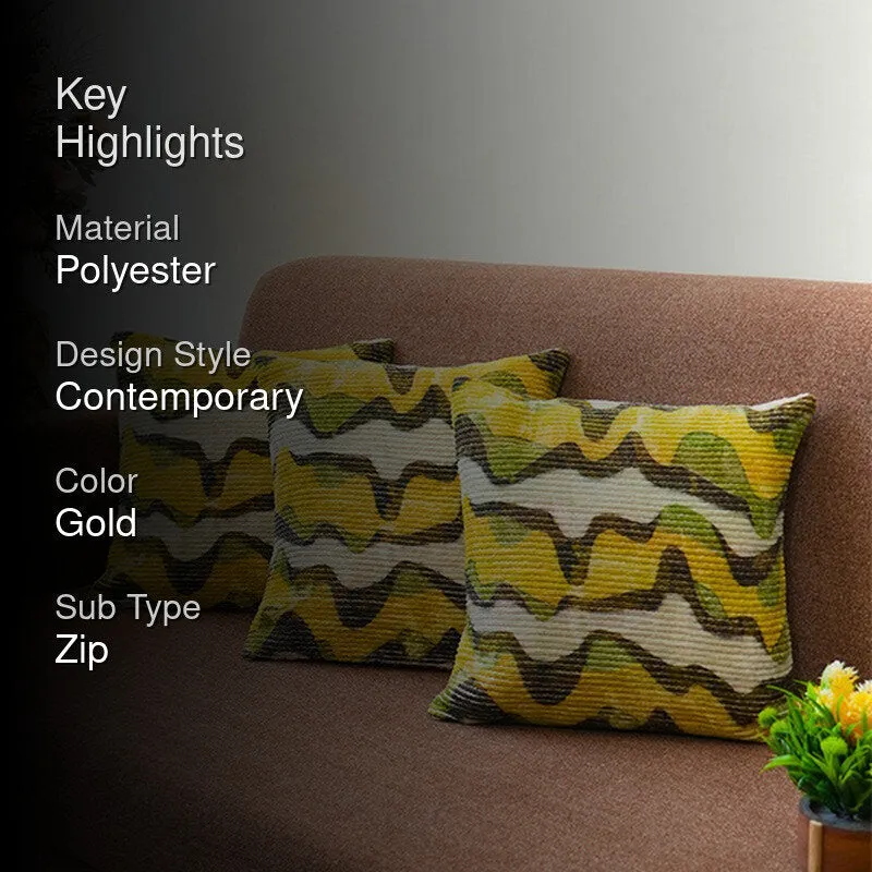 RythmFlow Cushion Cover (Yellow) - Set Of Three media 2