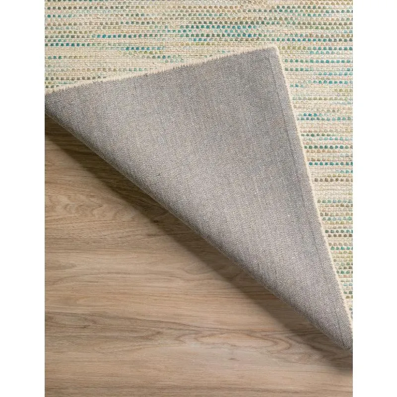 Lasumi Hand Woven Wool Rug - Bluish Cream media 4
