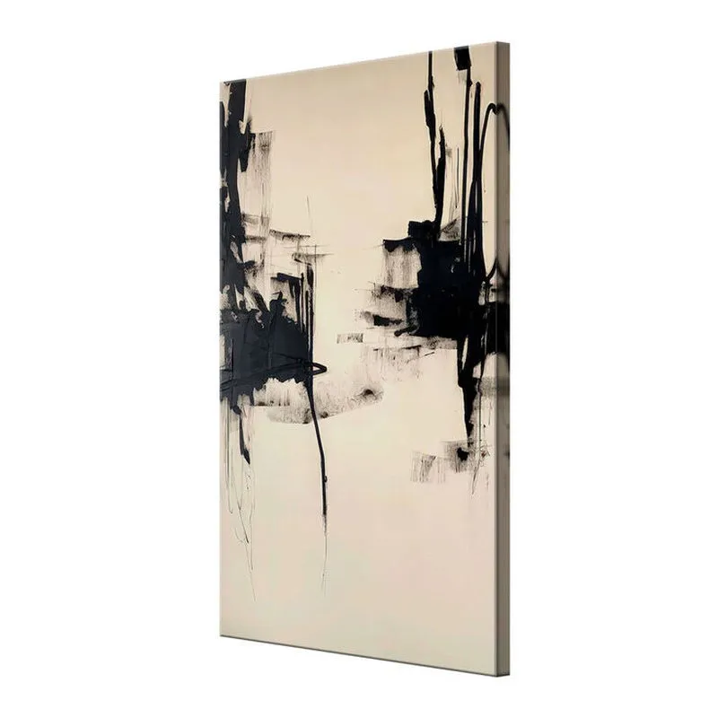 Monochrome Abstract Wall Painting media 5
