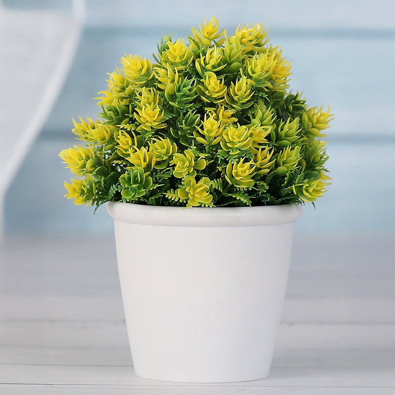 Aalto Artificial Plant With Black Plastic Pot (Red & Yellow) - Set Of Two media 5