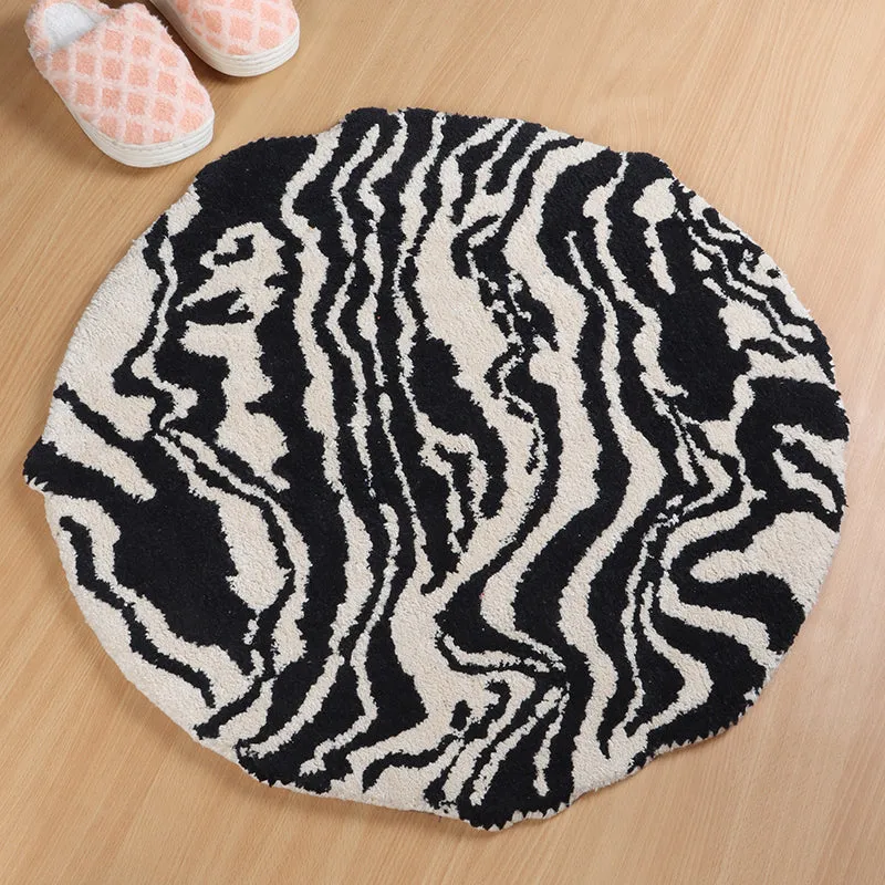 Zebra Swirls Poly Cotton Bath Mat media 4