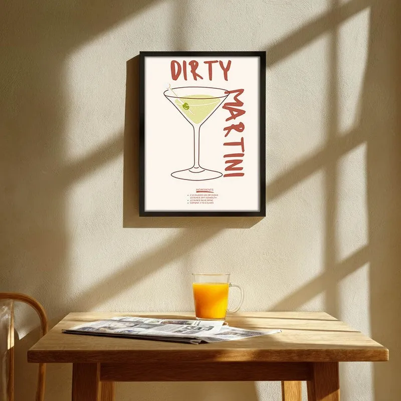DirtyMartini Archival Canvas Wall Art - Black media 1
