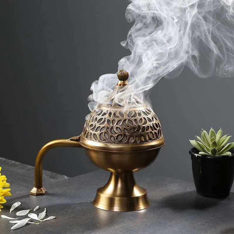 Mriganka Brass Incense Holder media 8