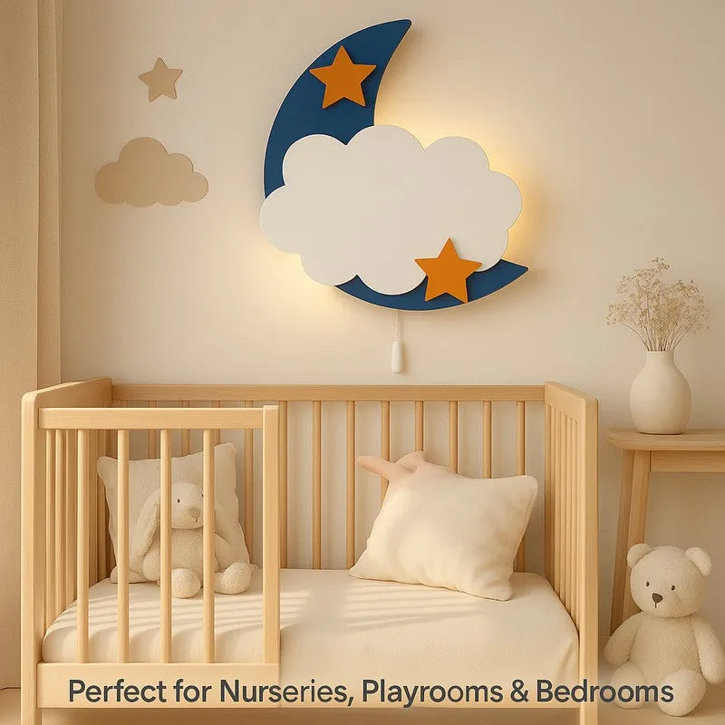 Moonlight Cloud  Battery Operated MDF Wall Lamp media 6