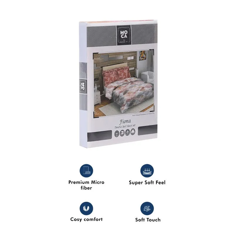 Monte Carlo Modern Muse Cotton Bedsheet (Pink) - 104 TC media 10