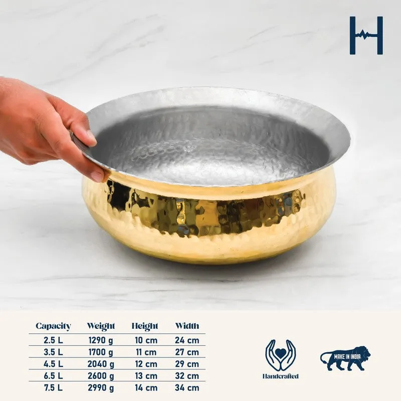 Caliora Durable Brass Handi - 2500 mL media 10