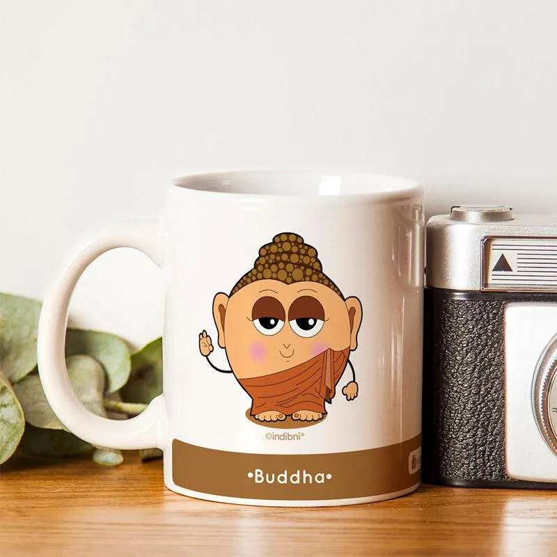 Whimsy Cute Buddha Ceramic Coffee Mug - 300 mL media 1
