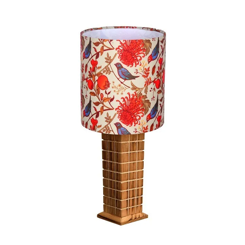 VistaGlow Designer Wooden Table Lamp - Multicolor media 4
