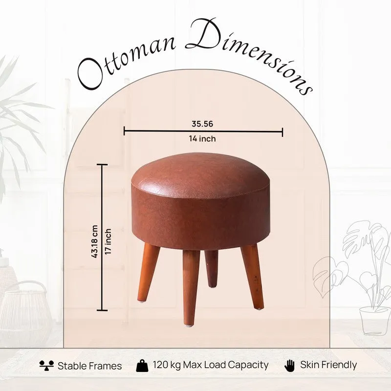 Urban Pouf Ottoman (Brown) - Set Of Two media 6