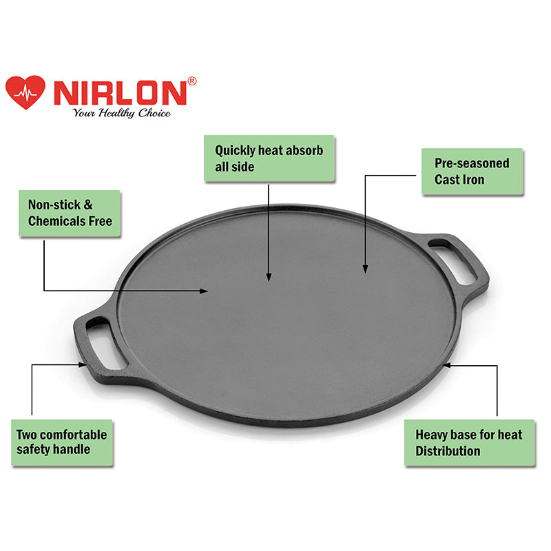 Nirlon Cast Iron Dosa Tawa - 30 cm media 6