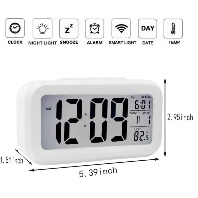 Time Nest Rectangle Plastic Table Clock media 9
