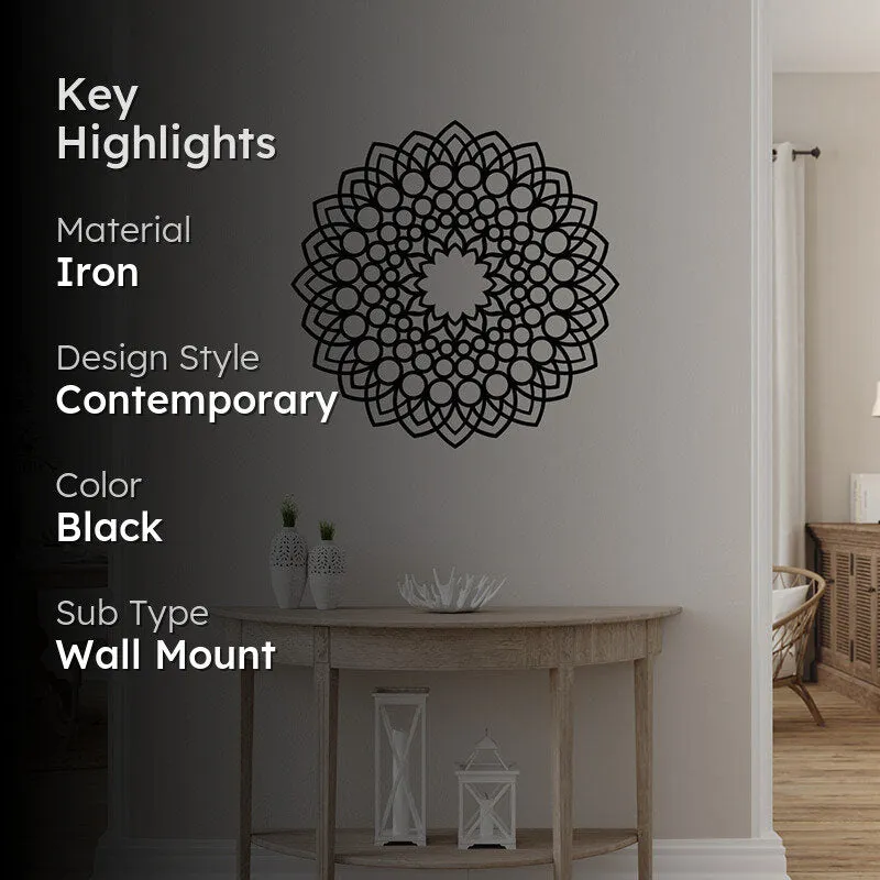 Ikso Mandala Black Iron Wall Accent media 2