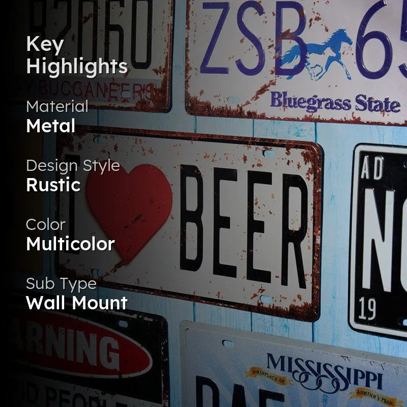 I Love Beer Retro Metal Wall Accent media 2
